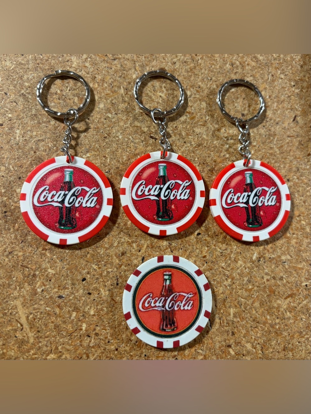 Coca-Cola Keychain Keyrings & Poker Chip Golf Ball Marker
